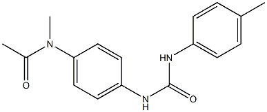 N-methyl-N-[4-[(4-methylphenyl)carbamoylamino]phenyl]acetamide Struktur