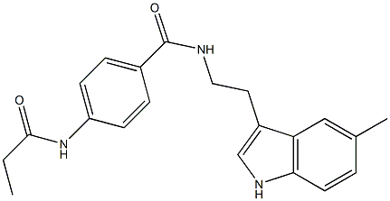 N-[2-(5-methyl-1H-indol-3-yl)ethyl]-4-(propanoylamino)benzamide Struktur