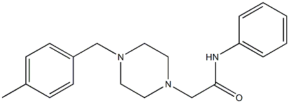 2-[4-[(4-methylphenyl)methyl]piperazin-1-yl]-N-phenylacetamide Struktur