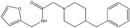 2-(4-benzylpiperidin-1-yl)-N-(furan-2-ylmethyl)acetamide Struktur