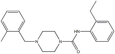 N-(2-ethylphenyl)-4-[(2-methylphenyl)methyl]piperazine-1-carboxamide Struktur