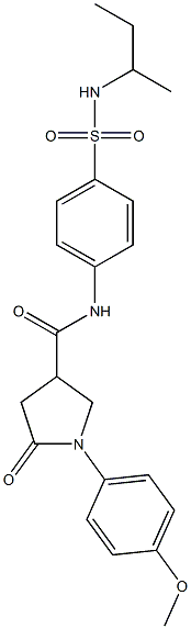 N-[4-(butan-2-ylsulfamoyl)phenyl]-1-(4-methoxyphenyl)-5-oxopyrrolidine-3-carboxamide Struktur