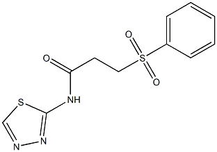 3-(benzenesulfonyl)-N-(1,3,4-thiadiazol-2-yl)propanamide Struktur