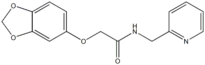 2-(1,3-benzodioxol-5-yloxy)-N-(pyridin-2-ylmethyl)acetamide Struktur