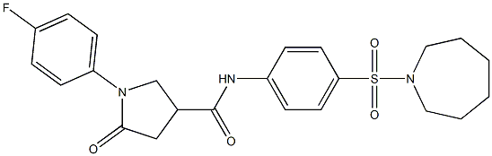 N-[4-(azepan-1-ylsulfonyl)phenyl]-1-(4-fluorophenyl)-5-oxopyrrolidine-3-carboxamide Struktur