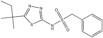 N-[5-(2-methylbutan-2-yl)-1,3,4-thiadiazol-2-yl]-1-phenylmethanesulfonamide Struktur