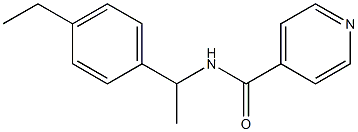 N-[1-(4-ethylphenyl)ethyl]pyridine-4-carboxamide Struktur