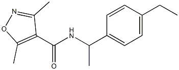 N-[1-(4-ethylphenyl)ethyl]-3,5-dimethyl-1,2-oxazole-4-carboxamide Struktur