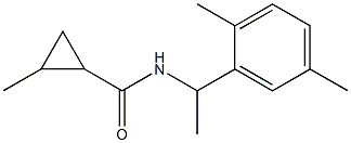 N-[1-(2,5-dimethylphenyl)ethyl]-2-methylcyclopropane-1-carboxamide Struktur