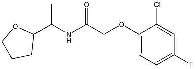 2-(2-chloro-4-fluorophenoxy)-N-[1-(oxolan-2-yl)ethyl]acetamide Struktur