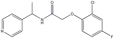 2-(2-chloro-4-fluorophenoxy)-N-(1-pyridin-4-ylethyl)acetamide Struktur