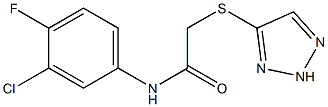 N-(3-chloro-4-fluorophenyl)-2-(2H-triazol-4-ylsulfanyl)acetamide Struktur