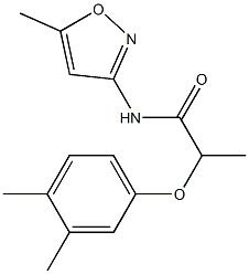 2-(3,4-dimethylphenoxy)-N-(5-methyl-1,2-oxazol-3-yl)propanamide Struktur