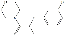 2-(3-chlorophenoxy)-1-morpholin-4-ylbutan-1-one Struktur