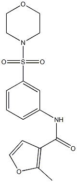 2-methyl-N-(3-morpholin-4-ylsulfonylphenyl)furan-3-carboxamide Struktur