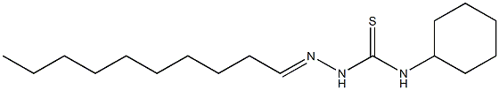 1-cyclohexyl-3-[(E)-decylideneamino]thiourea Struktur