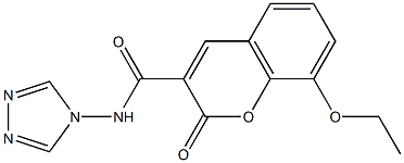 8-ethoxy-2-oxo-N-(1,2,4-triazol-4-yl)chromene-3-carboxamide Struktur