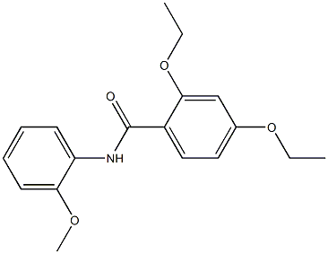 2,4-diethoxy-N-(2-methoxyphenyl)benzamide Struktur