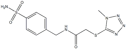 2-(1-methyltetrazol-5-yl)sulfanyl-N-[(4-sulfamoylphenyl)methyl]acetamide Struktur