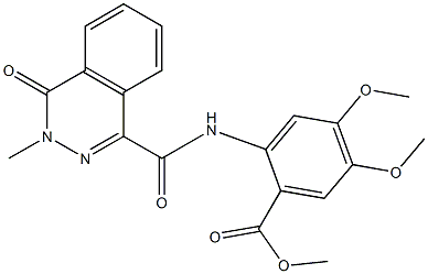 methyl 4,5-dimethoxy-2-[(3-methyl-4-oxophthalazine-1-carbonyl)amino]benzoate Struktur