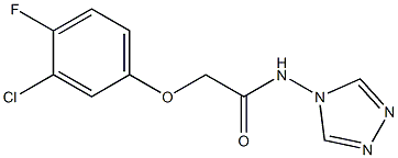 2-(3-chloro-4-fluorophenoxy)-N-(1,2,4-triazol-4-yl)acetamide Struktur