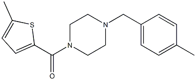 [4-[(4-methylphenyl)methyl]piperazin-1-yl]-(5-methylthiophen-2-yl)methanone Struktur