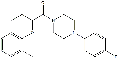 1-[4-(4-fluorophenyl)piperazin-1-yl]-2-(2-methylphenoxy)butan-1-one Struktur