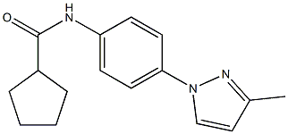 N-[4-(3-methylpyrazol-1-yl)phenyl]cyclopentanecarboxamide Struktur