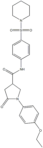 1-(4-ethoxyphenyl)-5-oxo-N-(4-piperidin-1-ylsulfonylphenyl)pyrrolidine-3-carboxamide Struktur