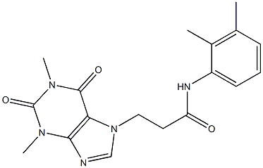 3-(1,3-dimethyl-2,6-dioxopurin-7-yl)-N-(2,3-dimethylphenyl)propanamide Struktur