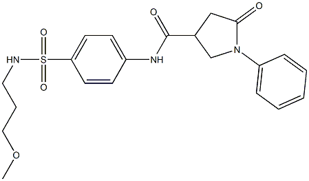 N-[4-(3-methoxypropylsulfamoyl)phenyl]-5-oxo-1-phenylpyrrolidine-3-carboxamide Struktur