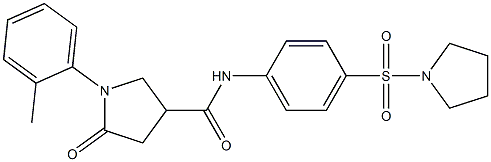 1-(2-methylphenyl)-5-oxo-N-(4-pyrrolidin-1-ylsulfonylphenyl)pyrrolidine-3-carboxamide Struktur