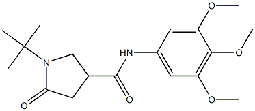 1-tert-butyl-5-oxo-N-(3,4,5-trimethoxyphenyl)pyrrolidine-3-carboxamide Struktur