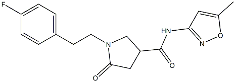 1-[2-(4-fluorophenyl)ethyl]-N-(5-methyl-1,2-oxazol-3-yl)-5-oxopyrrolidine-3-carboxamide Struktur