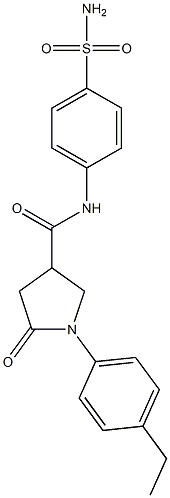 1-(4-ethylphenyl)-5-oxo-N-(4-sulfamoylphenyl)pyrrolidine-3-carboxamide Struktur