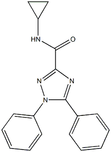 N-cyclopropyl-1,5-diphenyl-1,2,4-triazole-3-carboxamide Struktur