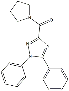 (1,5-diphenyl-1,2,4-triazol-3-yl)-pyrrolidin-1-ylmethanone Struktur