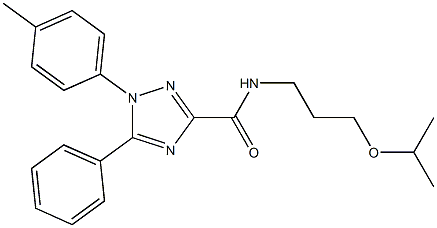 1-(4-methylphenyl)-5-phenyl-N-(3-propan-2-yloxypropyl)-1,2,4-triazole-3-carboxamide Struktur