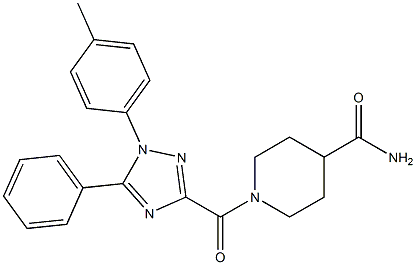 1-[1-(4-methylphenyl)-5-phenyl-1,2,4-triazole-3-carbonyl]piperidine-4-carboxamide Struktur