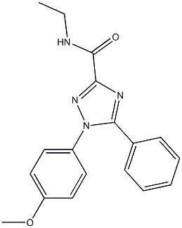 N-ethyl-1-(4-methoxyphenyl)-5-phenyl-1,2,4-triazole-3-carboxamide Struktur