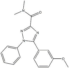 5-(3-methoxyphenyl)-N,N-dimethyl-1-phenyl-1,2,4-triazole-3-carboxamide Struktur