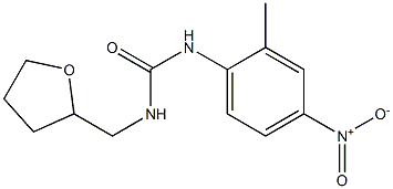 1-(2-methyl-4-nitrophenyl)-3-(oxolan-2-ylmethyl)urea Struktur