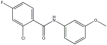 2-chloro-4-fluoro-N-(3-methoxyphenyl)benzamide Struktur