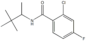 2-chloro-N-(3,3-dimethylbutan-2-yl)-4-fluorobenzamide Struktur