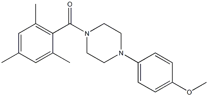 [4-(4-methoxyphenyl)piperazin-1-yl]-(2,4,6-trimethylphenyl)methanone Struktur