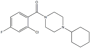 (2-chloro-4-fluorophenyl)-(4-cyclohexylpiperazin-1-yl)methanone Struktur