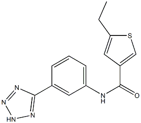 5-ethyl-N-[3-(2H-tetrazol-5-yl)phenyl]thiophene-3-carboxamide Struktur