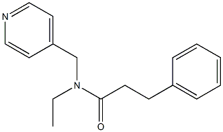 N-ethyl-3-phenyl-N-(pyridin-4-ylmethyl)propanamide Struktur