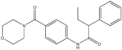 N-[4-(morpholine-4-carbonyl)phenyl]-2-phenylbutanamide Struktur