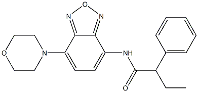 N-(4-morpholin-4-yl-2,1,3-benzoxadiazol-7-yl)-2-phenylbutanamide Struktur